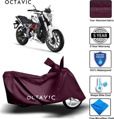 octavic Waterproof Two Wheeler Cover for DSK Benelli(TNT 25, Maroon)