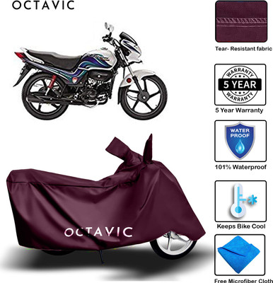 octavic Waterproof Two Wheeler Cover for Hero(Passion Pro TR, Maroon)