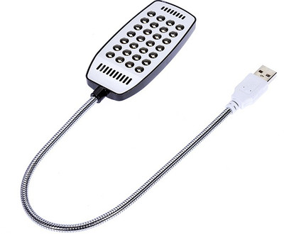RHONNIUM Portable Flexible Goose Neck USB 28 LEDS Ligh Portable Flexible Goose Neck USB 28 LEDS Ligh-XI-32 Led Light(Silver)