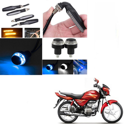 BR TrendZ Side LED Indicator Light for Hero Splendor Pro(Yellow, Blue)