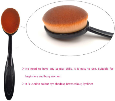 LILLYAMOR Perfect Oval Foundation/Highlighter Makeup Brush(Pack of 1)