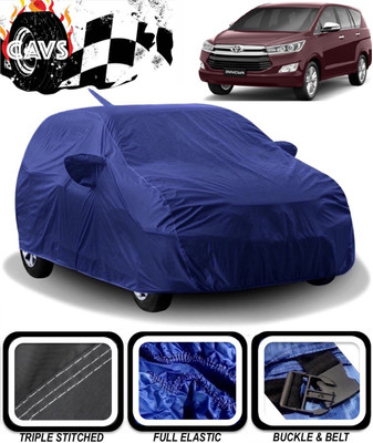 CAVS Car Cover For Toyota Innova Crysta (With Mirror Pockets)(Blue)