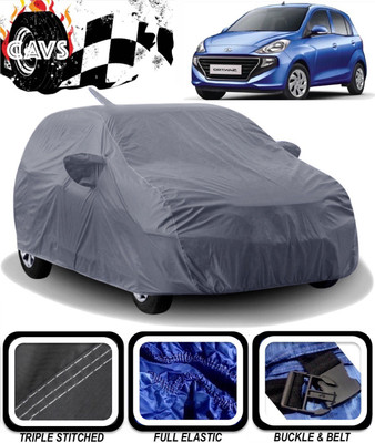 CAVS Car Cover For Hyundai Santro 1.0i (With Mirror Pockets)(Grey)