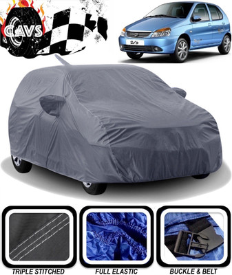 CAVS Car Cover For Tata Indica eV2 (With Mirror Pockets)(Grey)