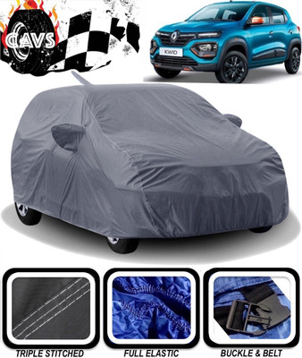 CAVS Car Cover For Renault Kwid (With Mirror Pockets)(Grey)
