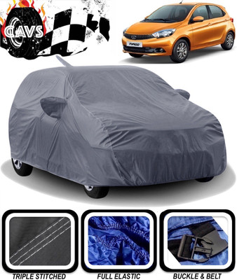 CAVS Car Cover For Tata Tiago (With Mirror Pockets)(Grey)