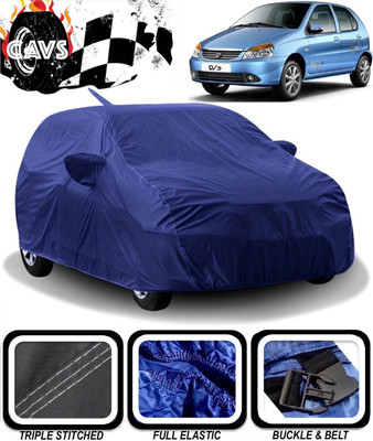 CAVS Car Cover For Tata Indica V2 (With Mirror Pockets)(Blue)