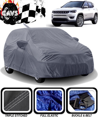 CAVS Car Cover For Jeep Compass (With Mirror Pockets)(Grey)