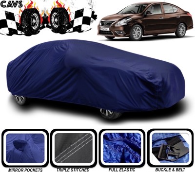 CAVS Car Cover For Nissan Sunny (With Mirror Pockets)(Blue)