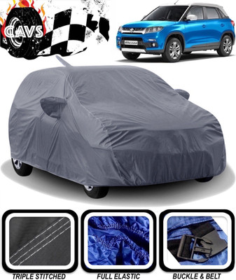 CAVS Car Cover For Maruti Suzuki Vitara Brezza (With Mirror Pockets)(Grey)