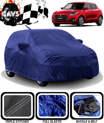 CAVS Car Cover For Maruti Suzuki Swift AMT ZDI (With Mirror Pockets)(Blue)