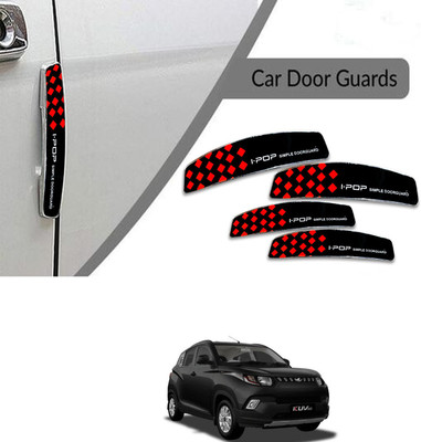 Etradezone Plastic Car Door Guard(Black, Red, Pack of 4, Mahindra, NA)