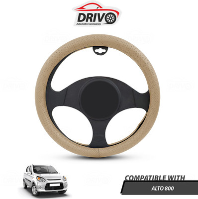 Drivo Steering Cover For Maruti Alto 800(Beige, Leatherite)