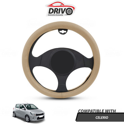 Drivo Steering Cover For Maruti Celerio(Beige, Leatherite)