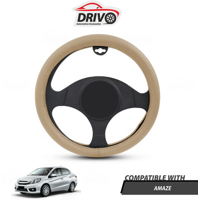 Drivo Steering Cover For Honda Amaze(Beige, Leatherite)