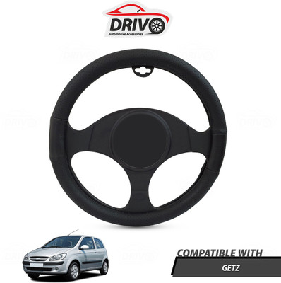Drivo Steering Cover For Hyundai Getz(Black, Leatherite)
