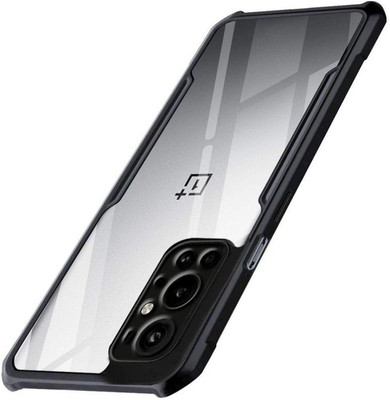 Godric Back Cover for OnePlus 9 Pro 5G(Transparent, Black, Dual Protection, Pack of: 1)