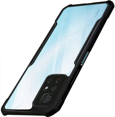 kursa hub Front & Back Case for Poco M4 Pro 5G(Transparent, Black, Camera Bump Protector)