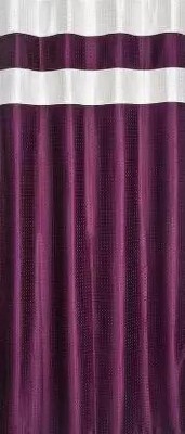 Vishu Enterprises 276 cm (9 ft) Blends Semi Transparent Long Door Curtain Single Curtain(Self Design, Purple)