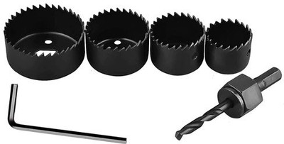 Kshivi HS:04 Hole Saw Cutter 32mm/38mm/44mm/54mm (6 pcs) Drill Bit Set For Cutting Round Wood