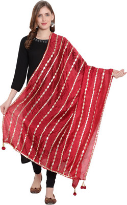 A F FAISHAN Silk Blend Embroidered Women Dupatta