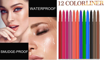SEUNG Highly Pigmented Smudge-proof Colourful Eye Liners for Wedding Party 12 g(MULTI-COLOR)