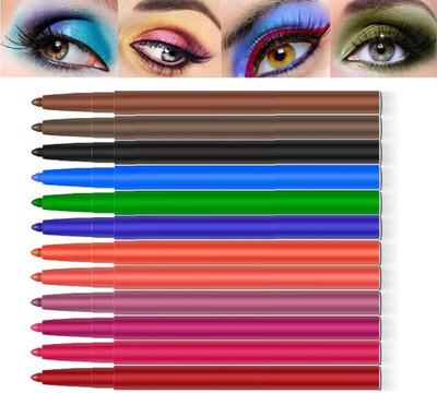 SEUNG Colourful Eye Liners for Wedding Party 12 Colours Coloured Eyeliner 12 g(MULTI-COLOR)