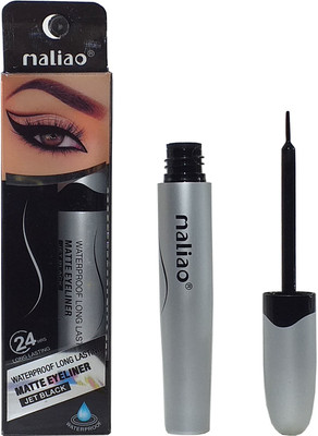 maliao Jet Black Matte Eyeliner Water Proof Long Lasting 6 ml(Black)