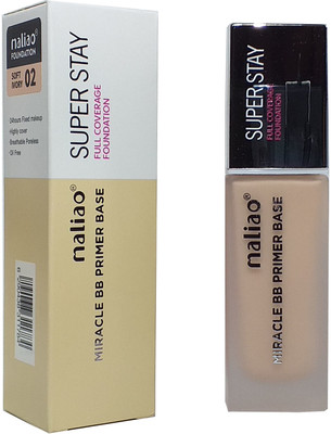 maliao Super Stay Miracle BB Primer Base Full Coverage Foundation Soft Ivory Foundation(Soft Ivory, 30 ml)