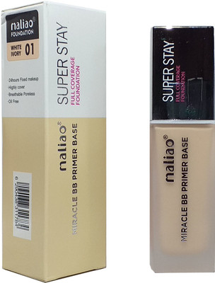 maliao Super Stay Miracle BB Primer Base Full Coverage Foundation White Ivory Foundation(White Ivory, 30 ml)
