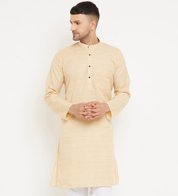 ARMAAN ETHNIC Men Self Design Straight Kurta(Beige)