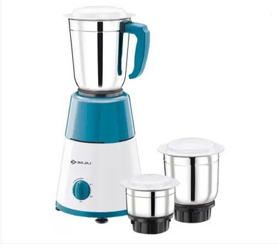 BAJAJ by BAJAJ MIXER GRINDER 500 W Mixer Grinder(GX 15 | 3 Jars | White, SKY BLUE)