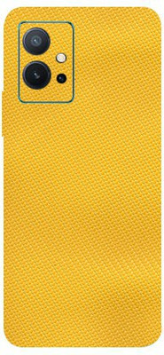 BugguSkin Vivo T1 5G, vivo t1 5g Mobile Skin(Ultra Super Yellow Carbon Fiber Skin With High Matte Finish.)