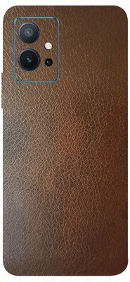BugguSkin Vivo T1 5G, vivo t1 5g Mobile Skin(Ultra Super Brown Leather Skin With High Matte Finish.)