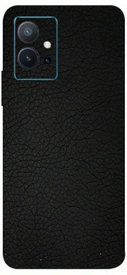 BugguSkin Vivo T1 5G, vivo t1 5g Mobile Skin(Ultra Super Black Leather Skin With High Matte Finish.)