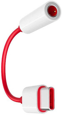EYNK Red & White VXI-ASD-100-Type-C to 3.5 MM to 3.5 MM Audio Jack Adapter Converter Phone Converter(Android)