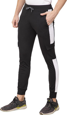 Proxima Striped Men Black Track Pants