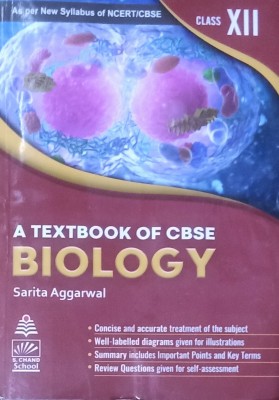 A Textbook Of Cbse Biology Class-Xii As Per New Syllabus Of Ncert/cbse(Paperback, SARITA AGGARWAL)