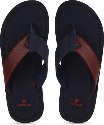 SANDILOR Men Flip Flops(Navy , 8)