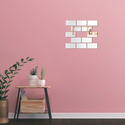 Bnezz 10 cm 12FrameSilver Self Adhesive Sticker(Pack of 12)