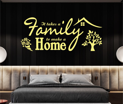 MINIDECOR 137 cm Family Home Large Self Adhesive Sticker(Pack of 1)