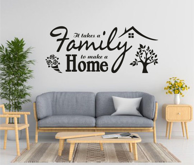 MINIDECOR 137 cm Family Home Large Self Adhesive Sticker(Pack of 1)