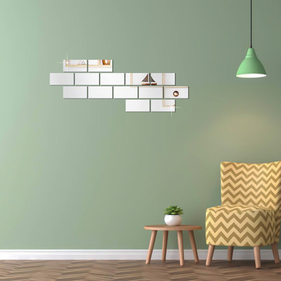 Bnezz 10 cm 14FrameSilver Self Adhesive Sticker(Pack of 14)