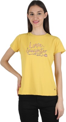 MONTE CARLO Casual Printed Women Yellow Top