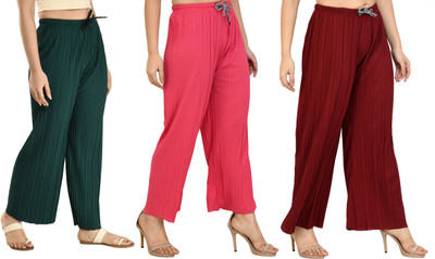 GLOWIC Regular Fit Women Multicolor Trousers