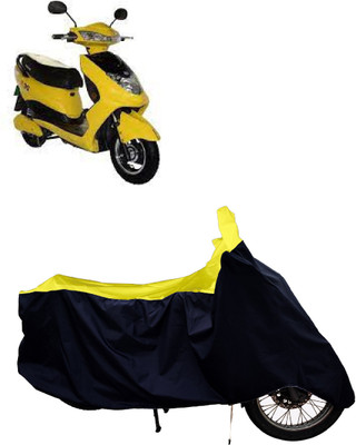 Tricway Two Wheeler Cover for Okinawa(R30 electric scooter, Yellow, Black)