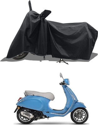 KEDIT Waterproof Two Wheeler Cover for Piaggio(Vespa LX, Black)