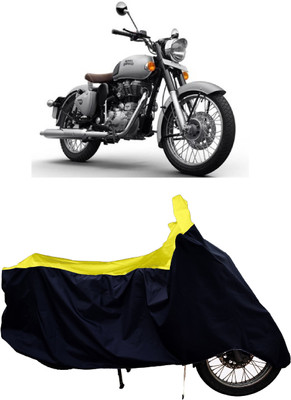 Tricway Two Wheeler Cover for Royal Enfield(Classic Gunmetal, Yellow)