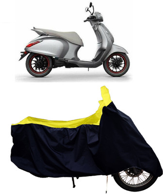 Tricway Two Wheeler Cover for Bajaj(Urbanite Chetak BS6, Yellow)