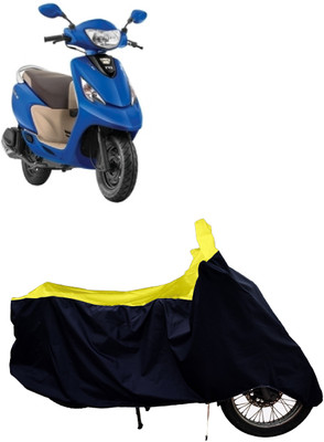 Tricway Two Wheeler Cover for TVS(Scooty Zest 110 BS6, Yellow, Blue)